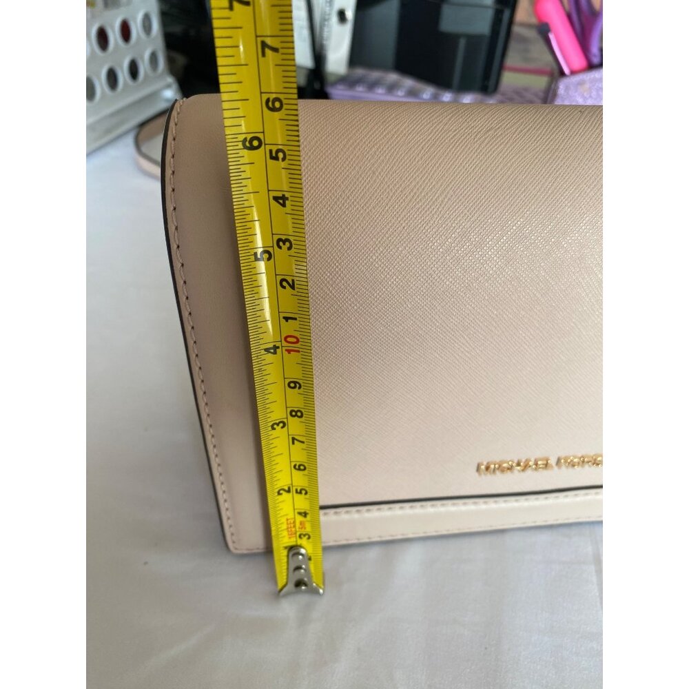 Michael Kors Womens Saffiano Leather Crossbody Bag - Pink Rectangle Purse - Picture 6 of 16
